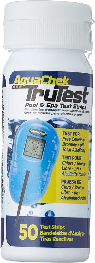 AquaChek TruTest Refill Test Strips - Digital Test Strip Reader Refill Strips - for Pool and Spa Water Testing - for Free Bromine, Free Chlorine, pH, and Total Alkalinity - 50 Strips