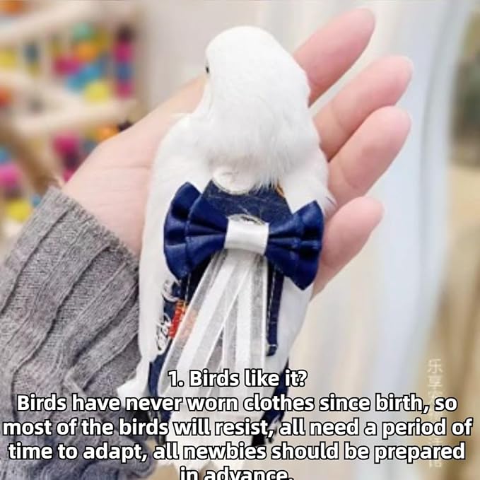 Bird Diaper Cockatiel Clothes Flight Suite, Reusable Parrot Nappy with Waterproof Inner Layer, Cute Pigeon Pants Urine Wet Suit Costume for Conure Macaw (Purple,XL)