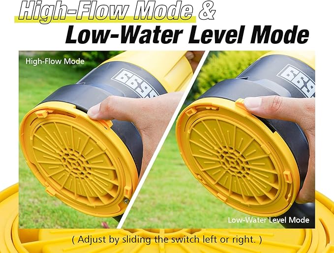Submersible Sump Pump 2500GPH High Flow with 25FT x 1-1/2” Discharge Hose Drain Water Pump Kit 1/2HP Portable Utility Pump Easy to Use for Flooded Basement Rain Barrel