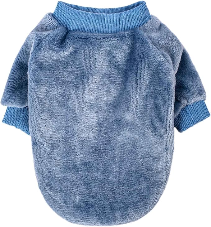 FabriCastle Small Dog Sweaters, 3-Pack Dog & Cat Clothes, Ultra Soft and Warm Pet Jackets for Small Dogs Boy & Girl, Winter Pet Apparel Costumes, Puppy Outfits (Grey,Blue,Dark Blue, Large)