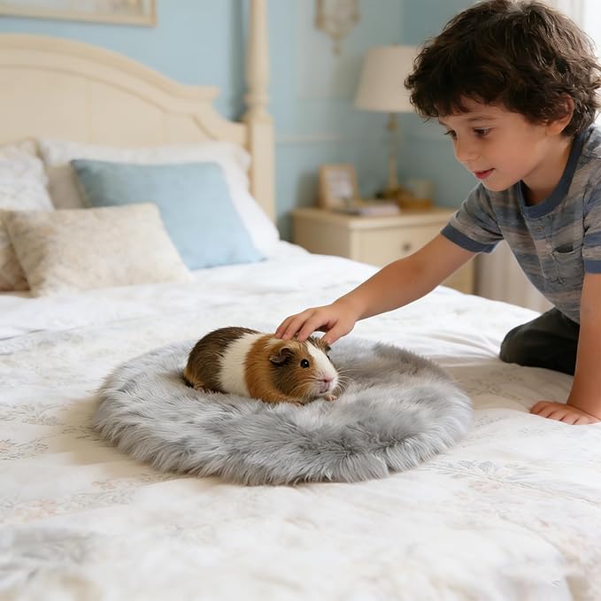 Guinea Pig Bed 4PCS Fleece Mats Hamster Cage Liner Washable Bedding Cage Accessories for Chinchilla Rat Hamster Squirrel Sugar Glider Ferret