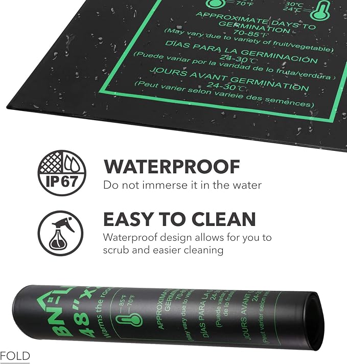 BN-LINK 48" x 20.75" Seedling Heat Mat with Thermostat Controller Combo Set | Plant Heating pad for Seed Starting with Temperature Control, Warming Mat for Indoor Growing, Plants Germination, ETL Listed