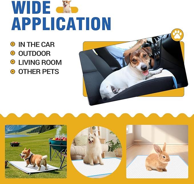 VJJ Extra Large Doggie Pee Pad, 30”x30” Thicken Dog Pee Pads, 60 Count XL Doggy Pads Leak-Proof, Super Absorbent Puppy Pee Pads for Dogs, Soft Training Pet Pads for Dogs Cats Rabbits
