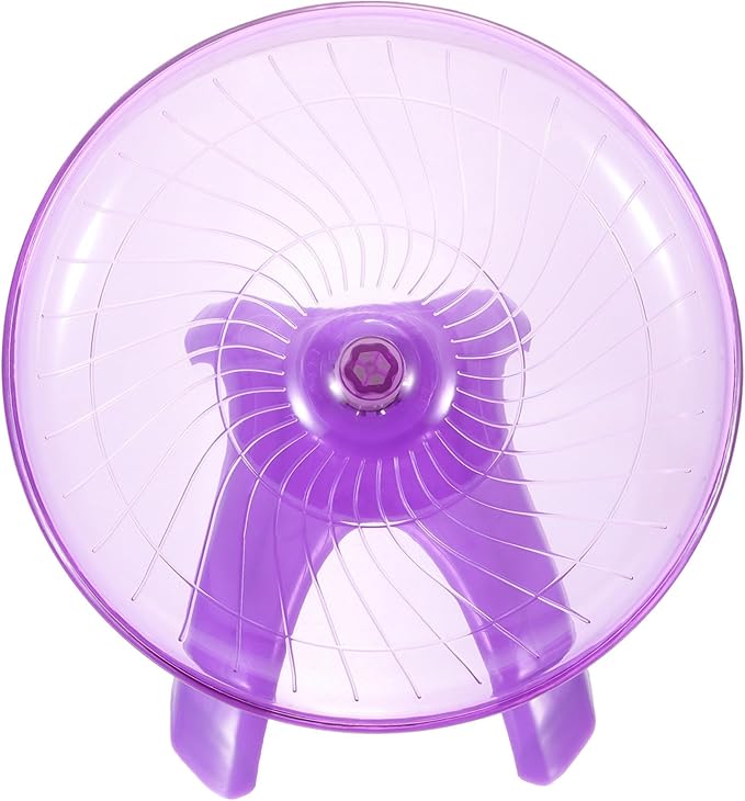 VILLCASE Silent Hamster Running Wheel Large Violet Flying Saucer Exercise Wheel for Hedgehogs Gerbils and Small Pets Cage Accessories