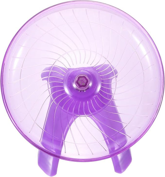 VILLCASE Silent Hamster Running Wheel Large Violet Flying Saucer Exercise Wheel for Hedgehogs Gerbils and Small Pets Cage Accessories