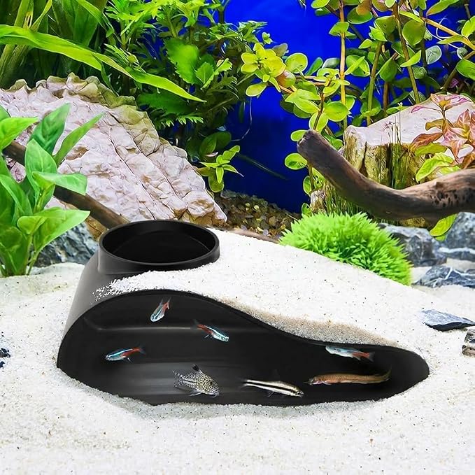 Aquarium Underground Tunnel Cave Fish & Shrimp Under Gravel Tunnel Aquarium Cave Hideout Shrimp and Fish Hiding Caves Shrimps Hideout(Size:Single Hole)