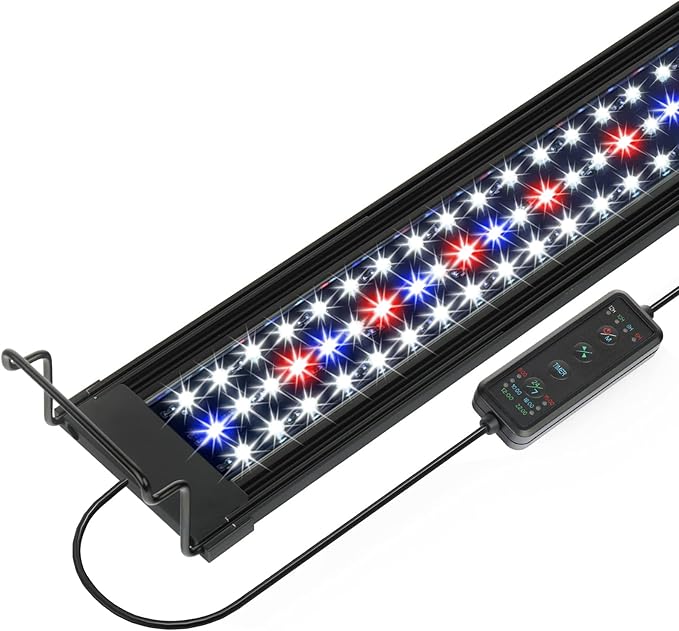 OYO WATER Aquarium LED Light 24 Inch with Timer, 24/7 Cycle, 5 Dimmable Brightness, Sunrise/Sunset Simulation for 10/20/30/55 Gallon Fish Tank
