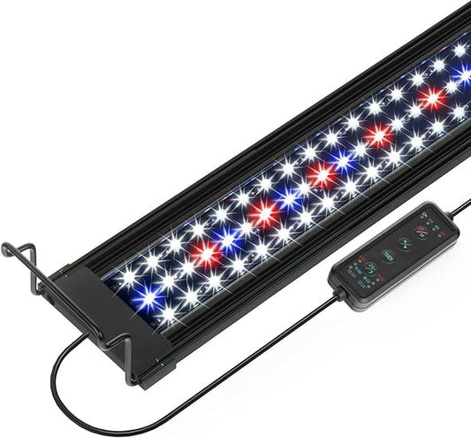 OYO WATER Aquarium LED Light 24 Inch with Timer, 24/7 Cycle, 5 Dimmable Brightness, Sunrise/Sunset Simulation for 10/20/30/55 Gallon Fish Tank