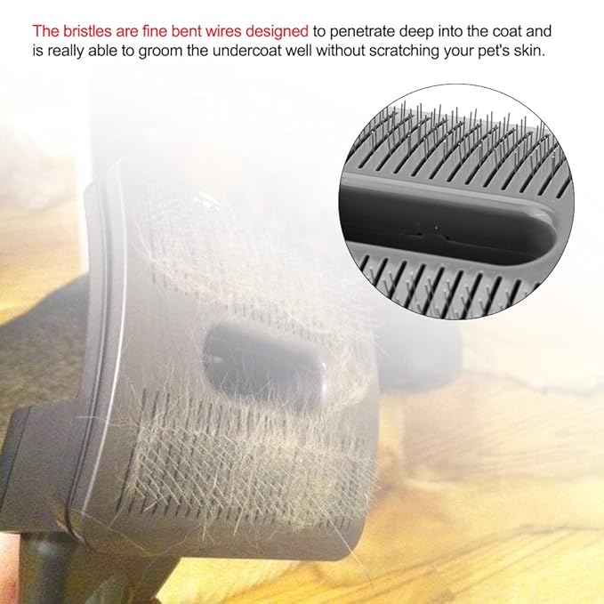 Pet Hair Brush Tool, Pet Hair Brush Dog Cleaning Tool Groom's Vacuum Cleaner with Animal Allergy