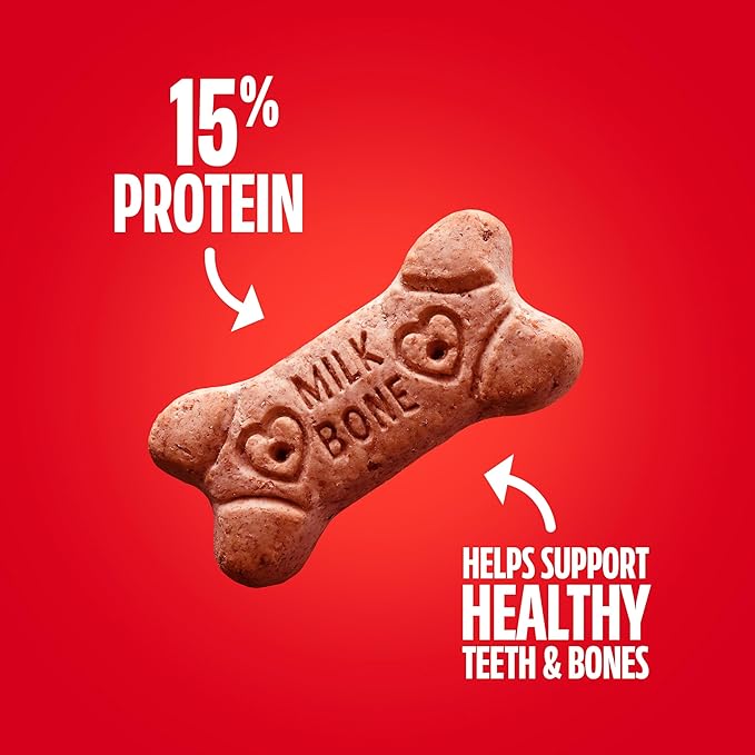 Milk-Bone Flavor Snacks Dog Treats, Small Biscuits, 24 Ounce Crunchy Texture Helps Reduce Tartar (Pack of 2)