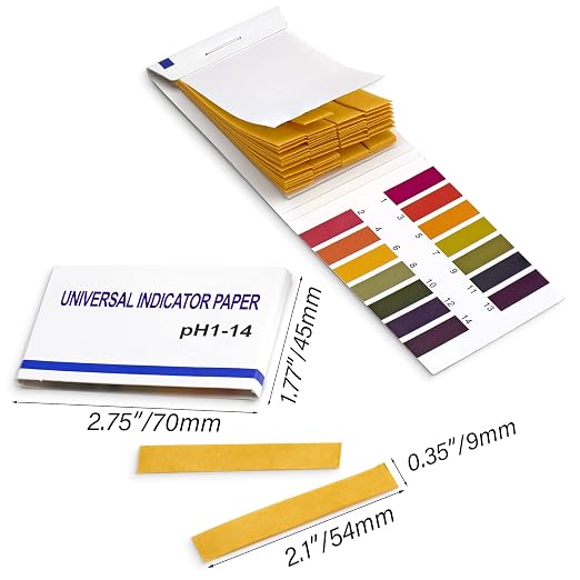 8 Pack 640 Pieces PH Test Strips, Universal Litmus Indicator 1-14 pH Testing Paper for Testing Soil Water Saliva Urine Water Food Fish Tank Aquariums Ponds