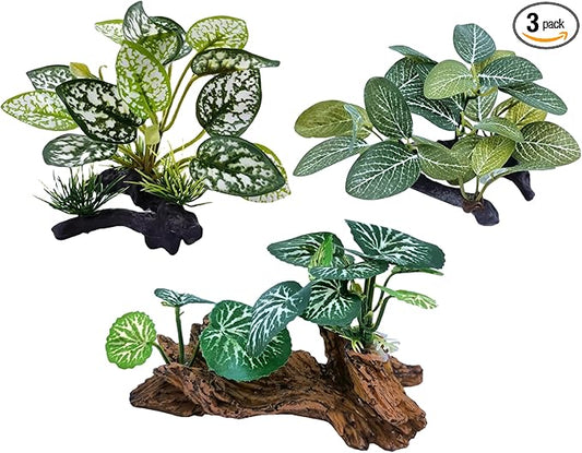 M2cbridge Artificial Fish Tank Plants Silk Aquarium Plant Aquatic Water Grass Foreground Decor (3PCS Green Grasses)