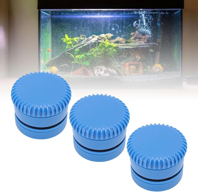 Pssopp 3Pcs Mini Magnetic Algaes Scrubber, Aquarium Algaes Remover Scrapers Glass Cleaner for Aquarium Glass Accessories