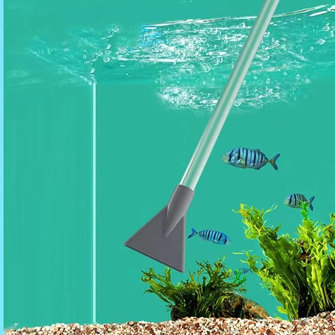 Fish Tank Vacuum Gravel Cleaner Flows Adjustable Fish Tank Siphon with Manual Pump & 3 Different Nozzles Quick & Conveneint Aquarium Water Changer for Home|Gravel Cleaners