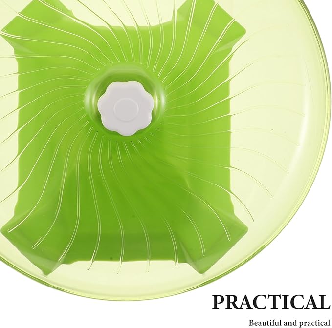 Hamster Flying Saucer Wheel 24cm Silent Double-axle Plastic Running Exercise Wheel for Small Pets Gerbils Dwarf Hamsters Matcha Green