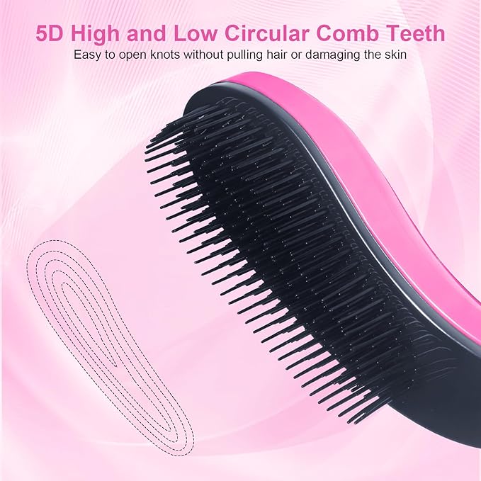 Small Dog Brush - Puppy Hair Brush- Grooming Tool for Teddy, Yorkies, Maltese, Shih Tzu, Chihuahua (Pink)