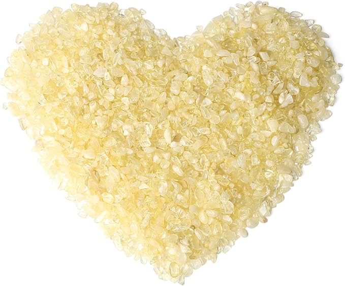 LAIDANLA Crushed Stone Crystal Chips Citrine Bulk Natural Gemstones Healing Reiki Crystals Mini Quartz Vase Filler Aquarium Gravel 100g