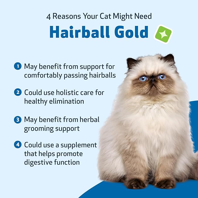 Pet Wellbeing Hairball Gold for Cats - Vet-Formulated - Eases Passage of Hairballs Through Digestive Tract - No Mineral Oil, All-Natural Lubrication - 2 oz (59 ml)