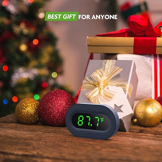 PAIZOO Aquarium Thermometer Digital, LED Display Fish Tank Thermometer Stick On Highly Accurate to ±0.9℉, Wireless Temperature Measurement for Fish, Betta, Aquatic, Replaceable Battery
