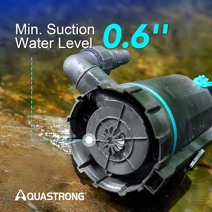 Aquastrong 1/2 HP Automatic Sump Pump 3159 GPH Submersible Water Pump | Thermoplastic Utility Pump High Flow Water Removal for Swimming Pool Garden Pond Basement Wells with 10ft Long Power Cord