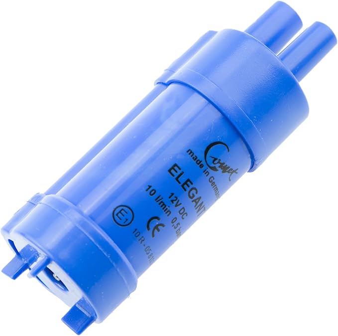 12V Submersible Water Pump (2GPM / 16ft.) | Works with Microswitch 12V Faucets | 12 Volt Small Water Transfer Pump For RV, Jerry Can, Camping, Pond, Boat | German Made