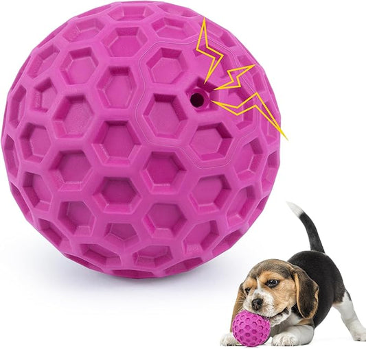 DISSKNIC Tough Squeaky Dog Balls Puppy Toys, Interactive Dog Toys for Small Dogs, Puppy Chew Toys for Teething and Relax, Dogs Chew Toy Small Balls Dog Toys for Small Breed, Outdoor Dog Toy for Dogs