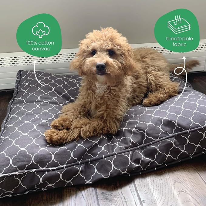 Molly Mutt Small Dog Bed Cover - Clark Gable Print - Measures 22”X27”X5’’ - 100% Cotton - Durable - Breathable - Sustainable - Machine Washable Dog Bed Cover (Dd70a)