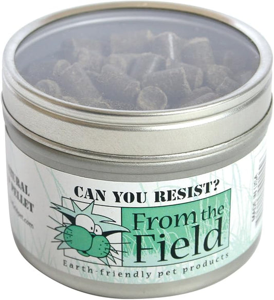 From The Field | No Mess Catnip Pellets for Cats | 2 Oz Reusable Can | All-Natural, Compressed, Potent USA-Grown Catnip | Safe for Play & Nibbling | Easy to Clean | Eco-Friendly