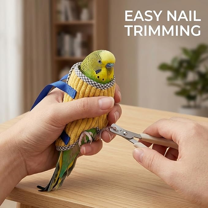 Bird Harness, Bird Diaper and Parrot Diaper for Pet Birds, Comfortable Fabric Design, Easy to Use Bi-rd Leash for Outdoor Activities, Durable and Secure Bird Walking Accessory