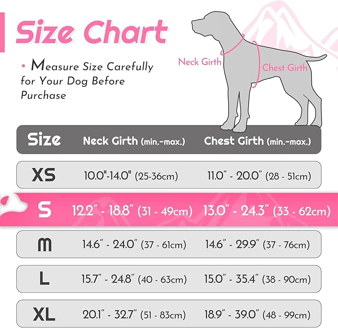 Eagloo Dog Harness Small Sized Dog, No Pull Service Vest with Reflective Strips and Control Handle, Adjustable and Comfortable for Walking, No Choke Pet Harness with 2 Metal Rings, Pink, S