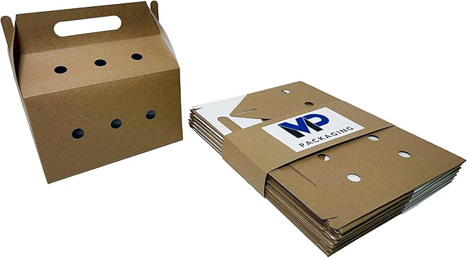 Disposable pet Carriers for Small animals-12 Pack. (Brown)