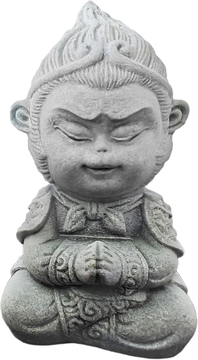 Meditating Buddha Statue Buddha Aquarium Decorations Betta Fish Tank Sandstone Accessories for Indoor Fish Tank Aquarium Decor (M2)