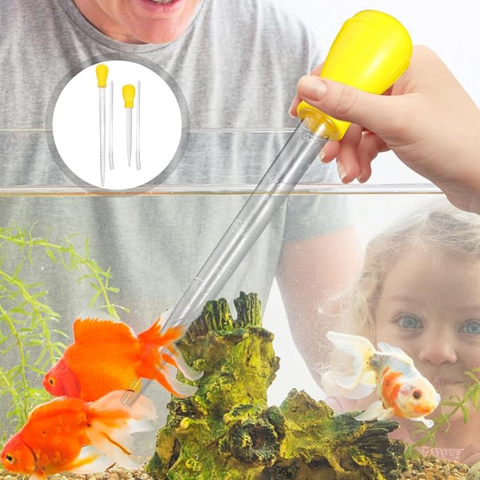 ULTECHNOVO Fish Tank Siphon Pump 2 Pack Hand Siphon Pump Aquarium Vacuum Water Changer with Extension Tubes for Water Removal Cleaning and Easy Fish Tank Maintenance