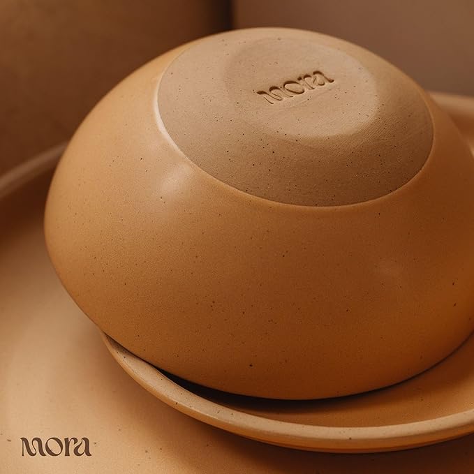 MORA Small Bowls Set of 4, 16oz Ceramic Pottery Dessert Bowls - Microwave, Oven and Dishwasher Safe - Merrigold