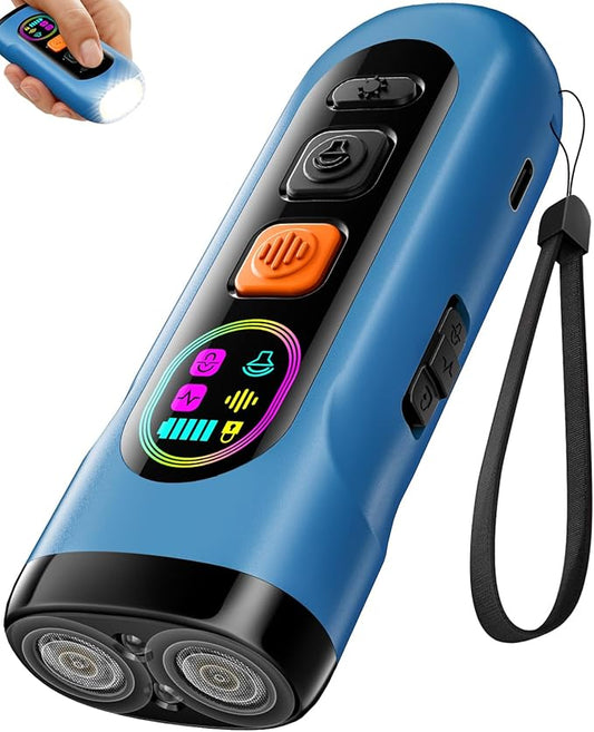 SEDULAN Dog Bark Deterrent Devices Anti Barking Device for Dogs Ultrasonic Bark Stopper Portable Dog Training Tool Indoor Outdoor Up to 50ft Correct Bad Behavior of Own or Neighbor's Dog (Blue)