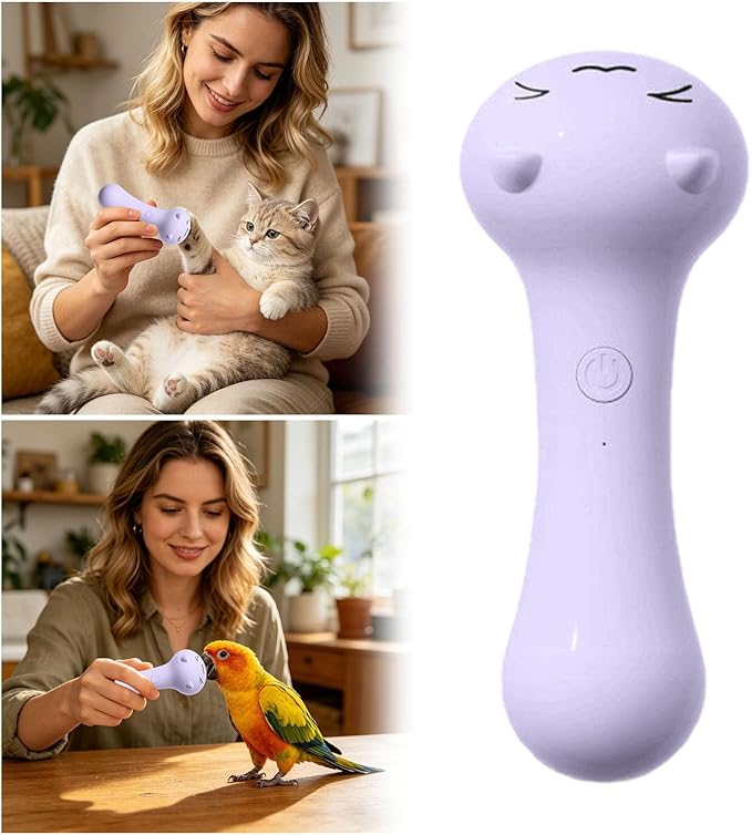 Pet Claw Grinder - Rechargeable Grooming Tool Nail Polisher, Bird Beak Trimmer, for Dog Cat Parrot Conure Cockatiel Budgies Lovebirds Macaw (Purple)