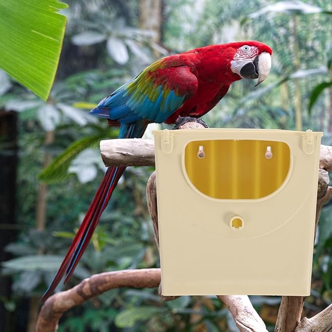 Ipetboom 4Pcs Plastic Birds Nesting House Parakeet Nesting Box Bird Finch Nest Breeding Box Cage Breeding for Cockatiel Parrot, 13X10X13cm/5.1X3.9X5.1in