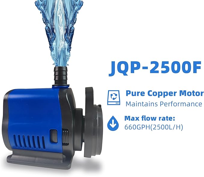 COOSPIDER Aquarium Filter for 100-500 Gallon, 660 GPH Powerful Filtration Pond Pump, Submersible Pond Filters for Fish Turtle Tank, Cold Plunge, Clear Wavemaker Oxygen Supply, Dry Burning Protection