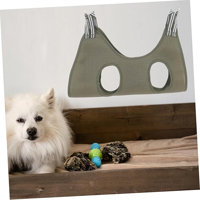 Hemoton Versatile Cat Grooming Hammock Pet Nail Trimming Harness Space-Saving Green for Dogs Cats
