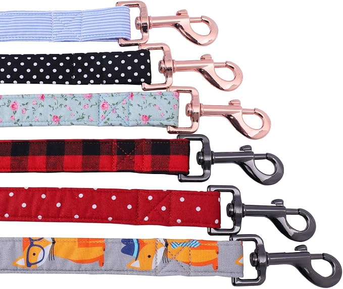 Unique style paws Durabel Dog Leash Matching Collar 6 Colors and 3 Size Soft and Comfy Handle for Dogs and Cats