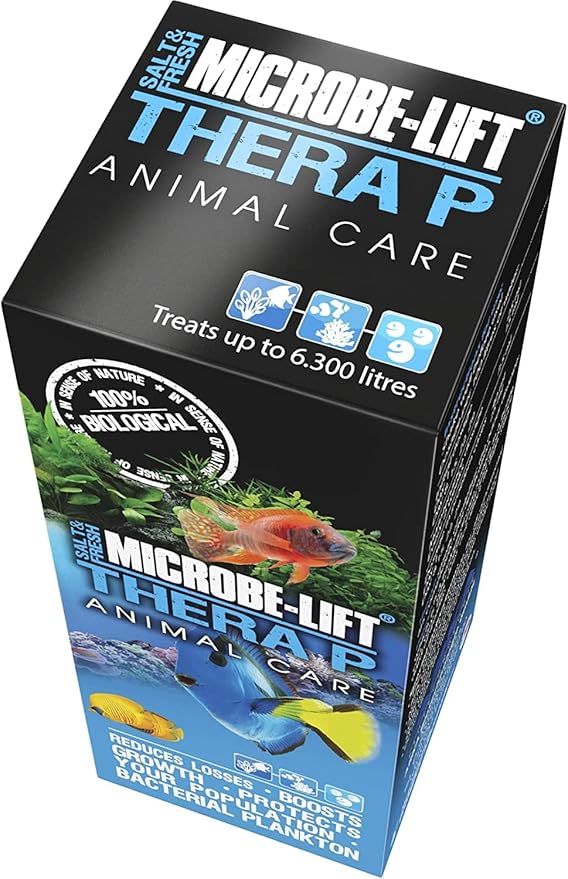 MICROBE-LIFT THERAPH16 TheraP Fish Care Treatment for Freshwater and Saltwater Home Aquariums and Tanks, 16 Ounces (Pack of 4)