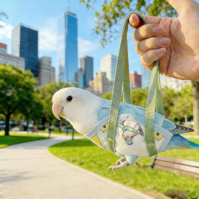 Parrot Carrier Bag – Bird Travel Backpack, Portable Cage Holder, Adjustable Harness Strap | Secure Lock System, Breathable Structure, Easy Carry Handle for Outdoor Use