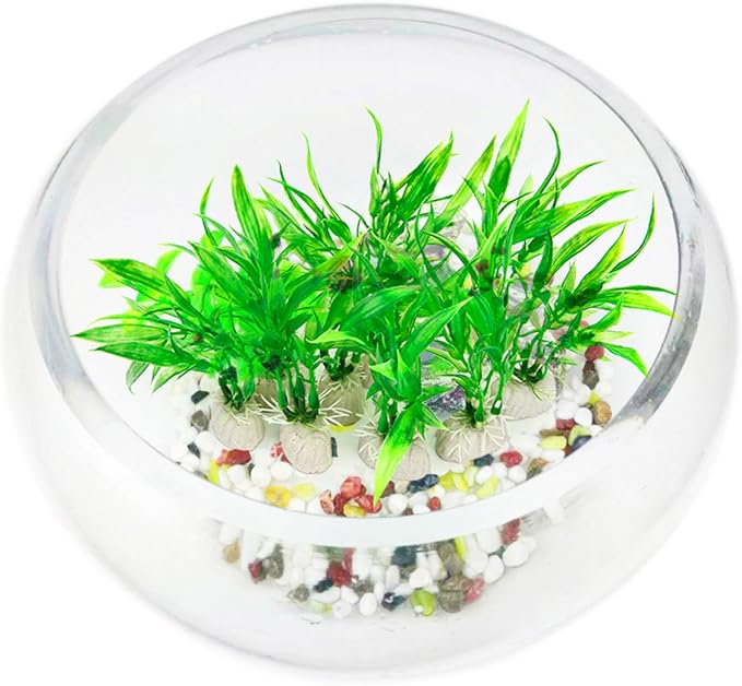 10 Pack Artificial Aquarium Plants, Small Size 4 inch Approximate Height Fish Tank Decorations Home Décor Plastic Green | Small Size 4 inch Approximate Height Fish Tank Decorations Home Décor Plastic Green