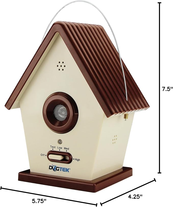 DOGTEK Sonic Bird House Bark Control Outdoor/Indoor - New Version