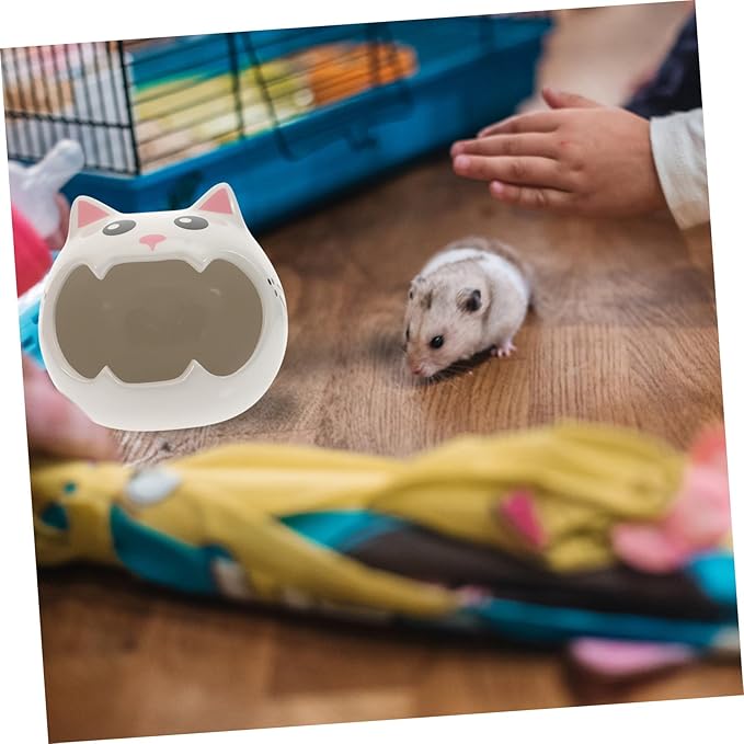 Totority Ceramic Small Pet Hideout for Guinea Pigs and Hamsters Cooling Nest for Summer Natural Wear-Resistant Ceramic Hut Safe Resting and Playing Shelter for Small Animals