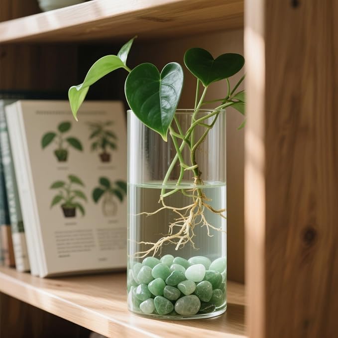Aquarium Gravel 0.96LB Succulent Rocks Natural Pebbles Vase Filler Home Fish Tank Decor Crushed Stones Quartz Tumbled Polished Bulk - Green Aventurine