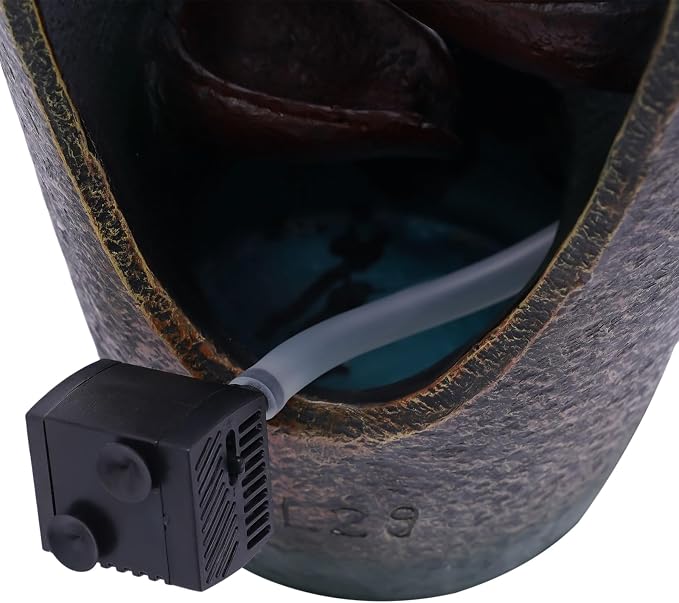 Indoor Fountain Rockery Tabletop Fountain with an Atomizer Elaxation Water Feature Meditation Desktop Fountains for Home Office Decor or Giving 11.8' x 6.3'' x 20'' with LED Light