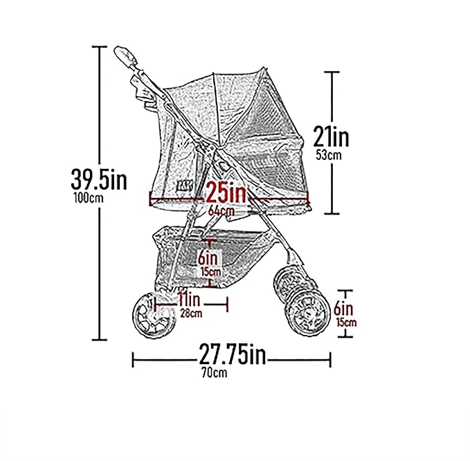 Pet Gear No-Zip Happy Trails Pet Stroller for Cats/Dogs, Zipperless Entry, Easy Fold with Removable Liner, Storage Basket + Cup Holder, Caribbean Blue
