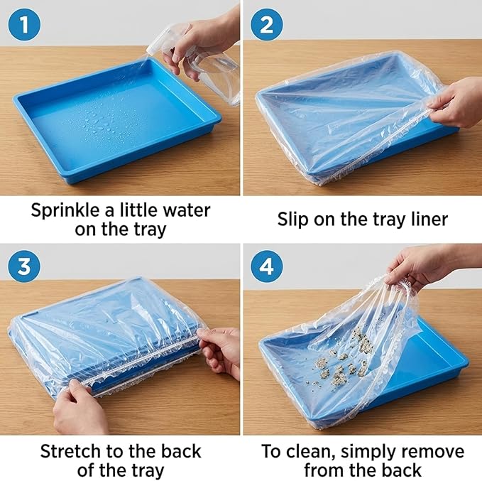 Bird Cage Liners, 80 Disposable Bird Cage Liner Bags, Quick and Easy Bird Cage Cleaning