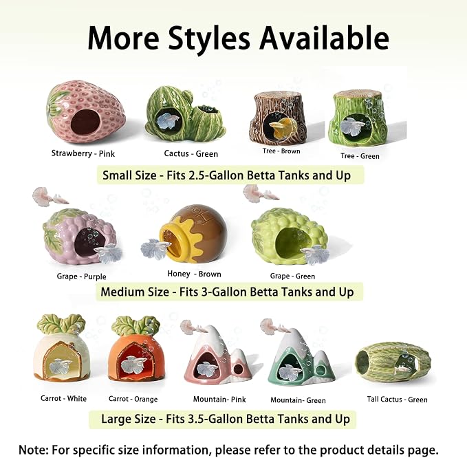 Ceramic Aquarium Decor Natural Tree Brown Betta Fish Tank Cave | Smooth-Surface Safe for Fish Hiding & Breeding, Easy-Clean, No Assembly, for Play & Rest,Fits 2.5-5 Gallon Fish Tanks